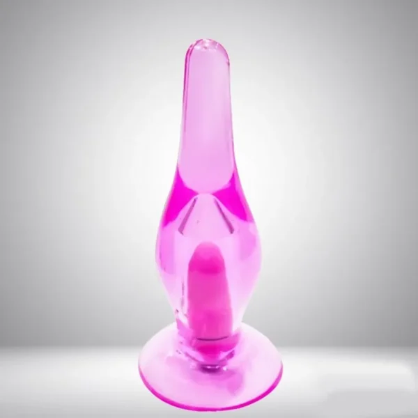 Crystal Anal Vibrating Butt Plug With Suction Cup